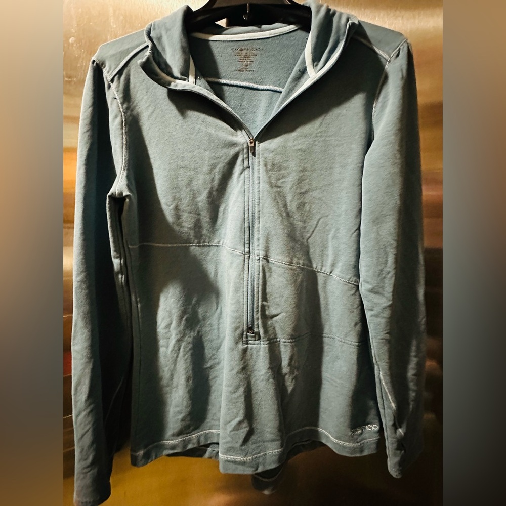 Women's Zip-Up Sweater in Bluish Gray color